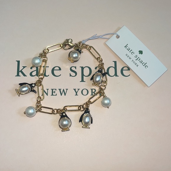 ♠️kate spade Arctic Friends Penguin Charm Bracelet, NWT - Picture 4 of 11
